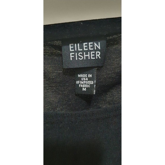 Eileen Fisher Maxi Dress Womens M Black Sleeveless Minimalist Italian Fa… - Picture 8 of 12